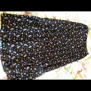 BP flowy black tiered maxi skirt